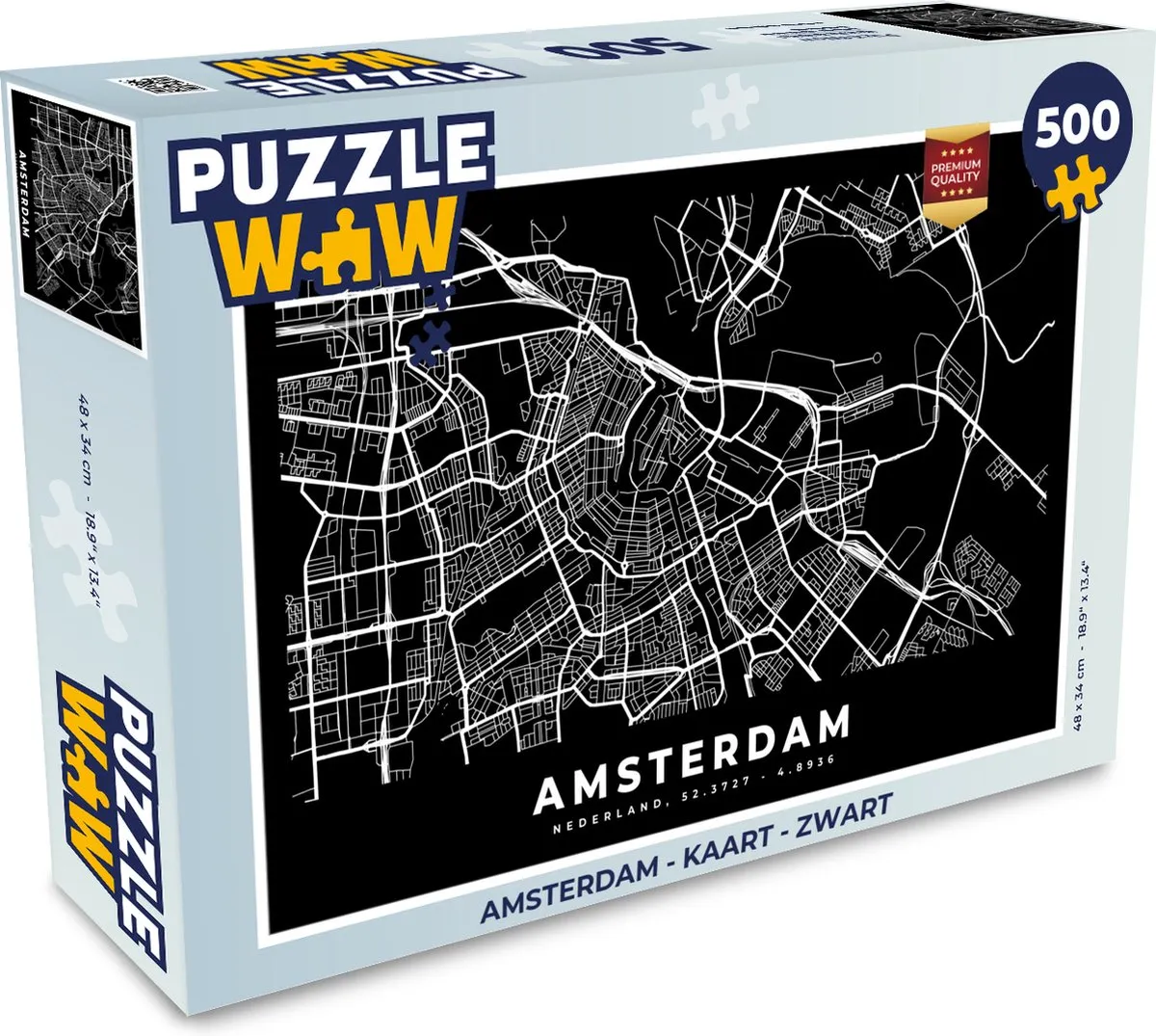 PuzzleWow Amsterdam Legpuzzel 500 Stuks - Multicolor