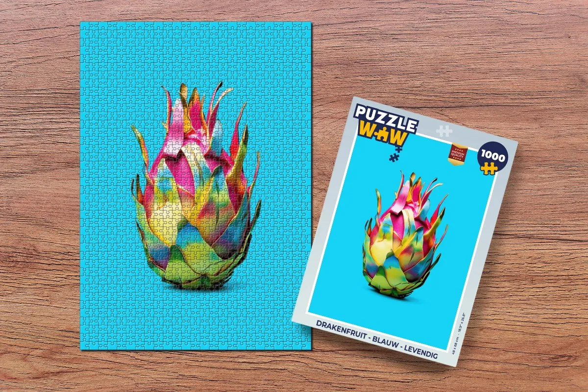 PuzzleWow Drakenfruit Legpuzzel 1000 Stuks - Blauw