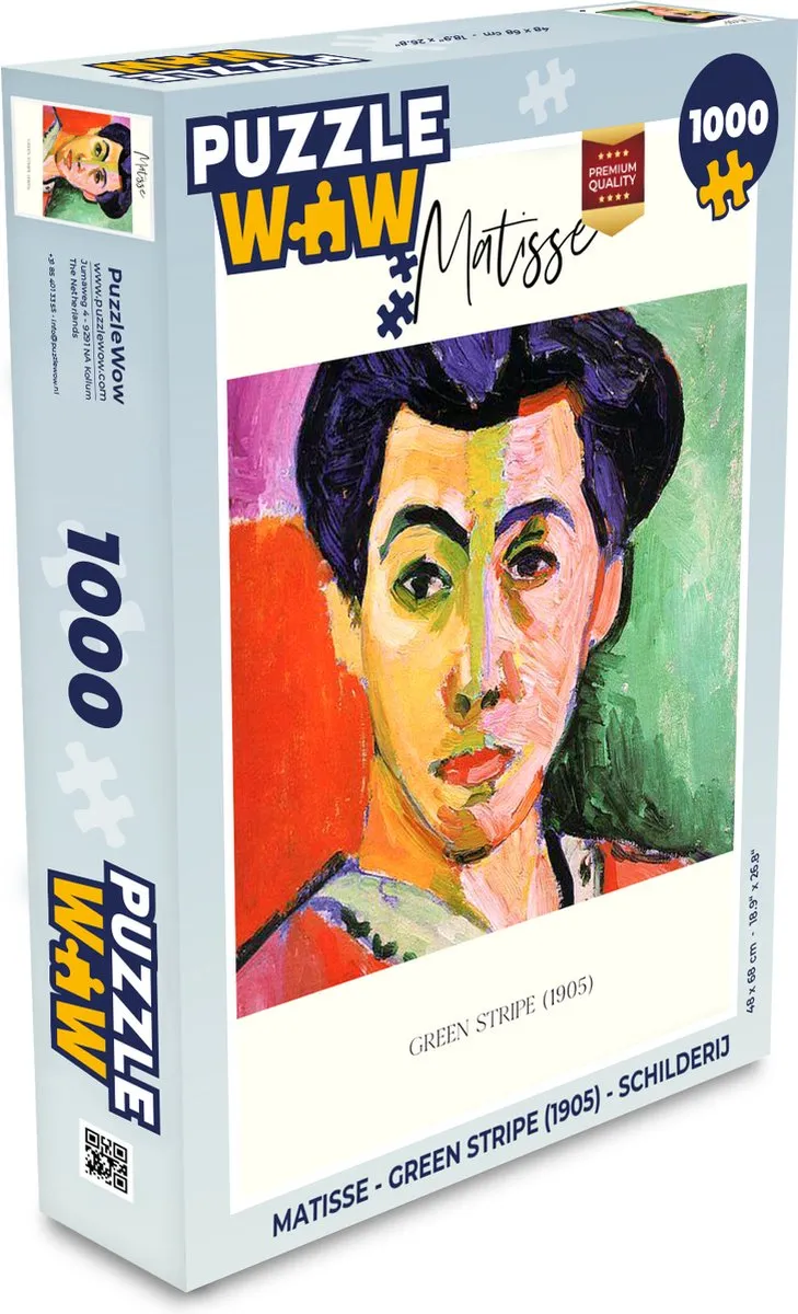 PuzzleWow Matisse Green Stripe Legpuzzel 1000 Stuks