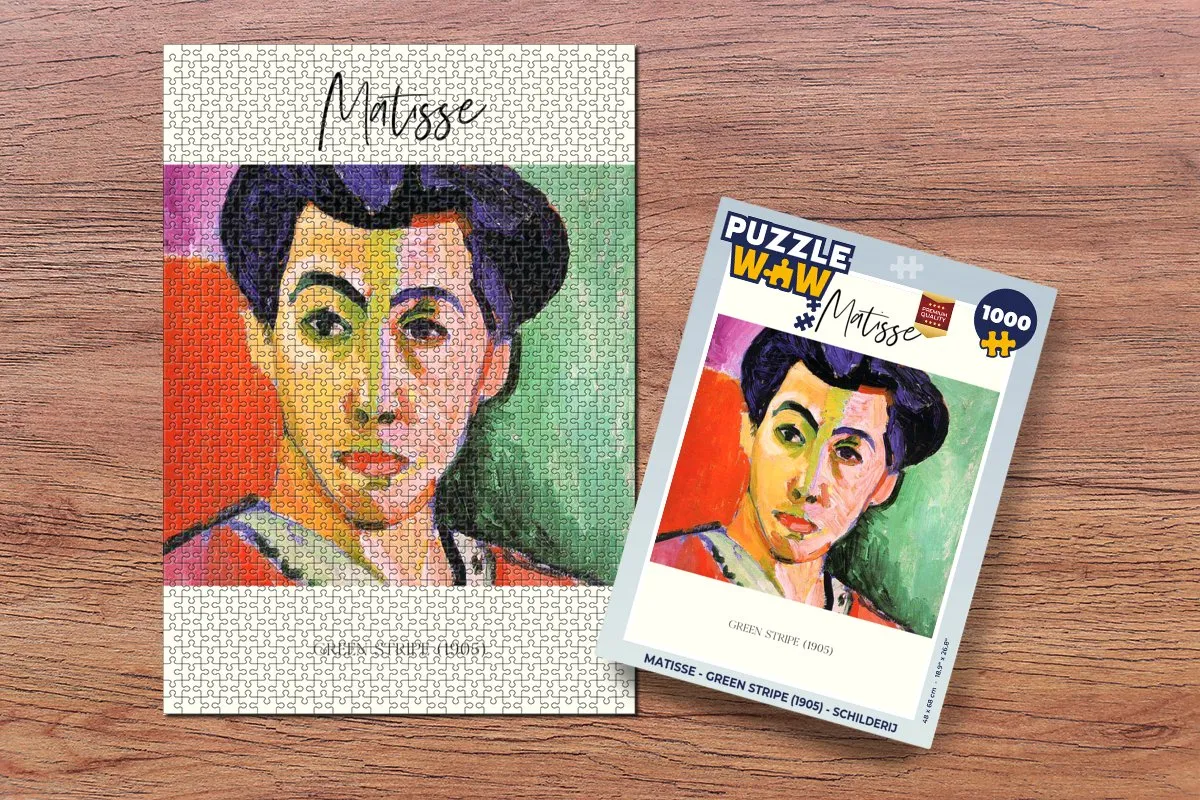PuzzleWow Matisse Green Stripe Legpuzzel 1000 Stuks - Multicolor
