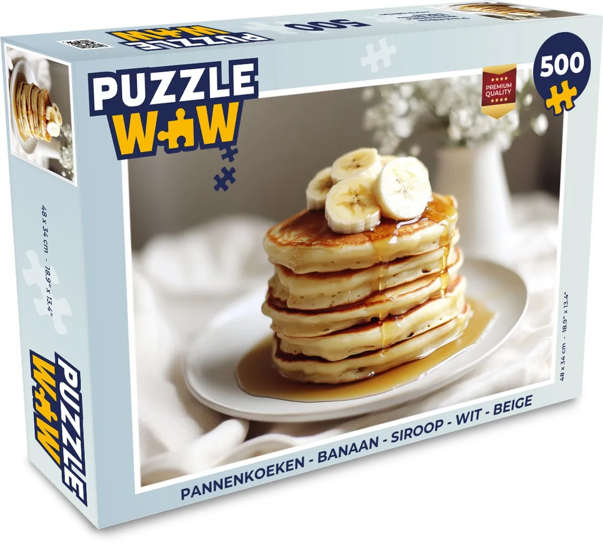 PuzzleWow Pannenkoeken Legpuzzel 500 Stuks