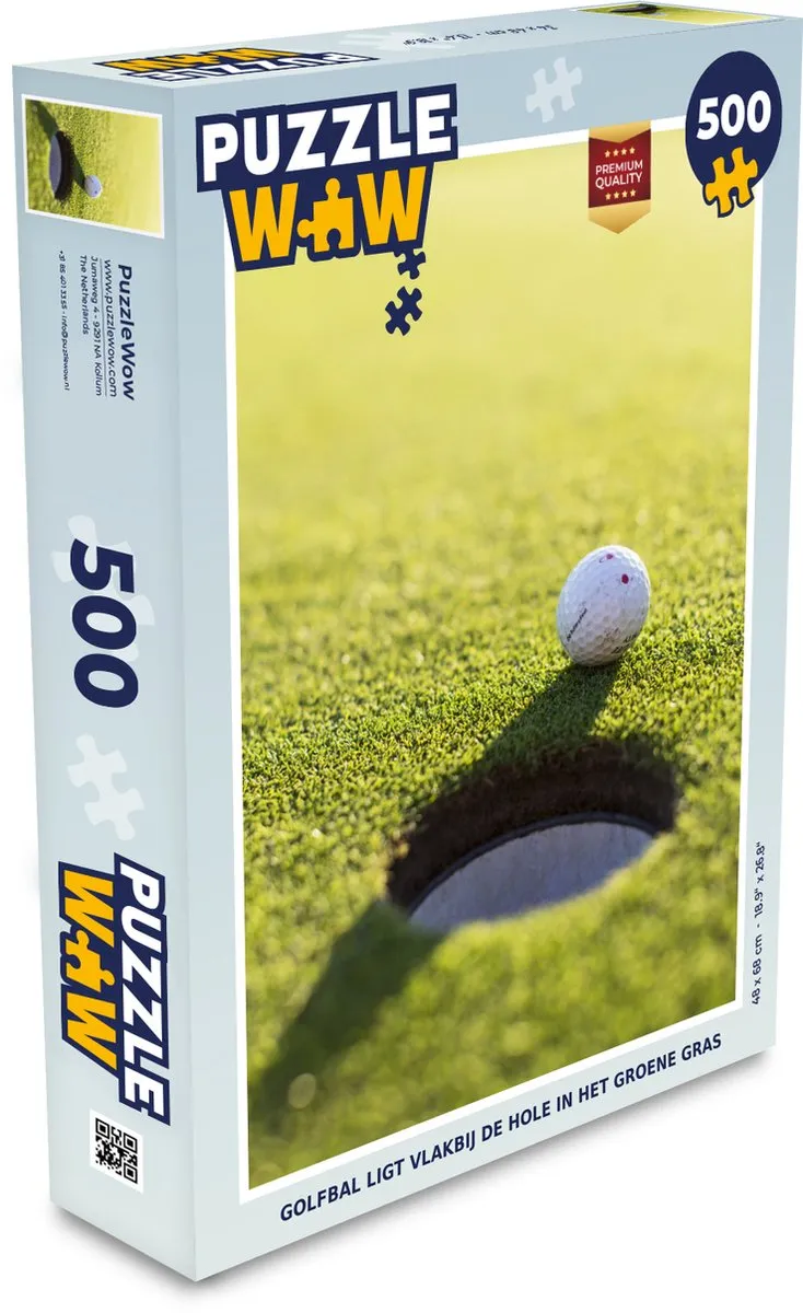 PuzzleWow Legpuzzel Golfbal 500 Stuks - Multicolor
