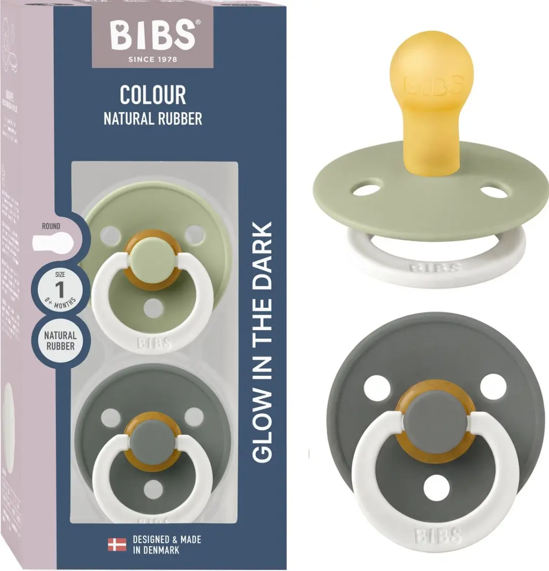 BIBS Colour Glow Fopspeen 2-pack