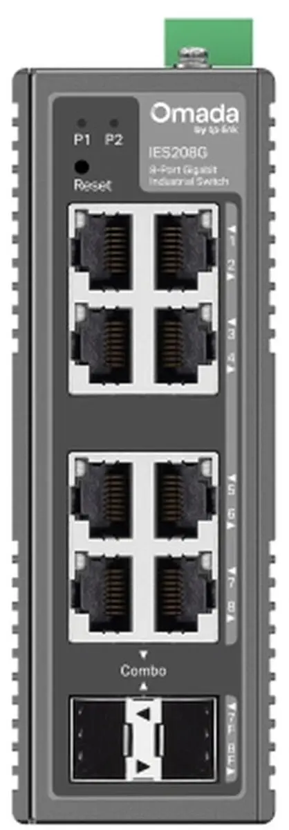 TP-Link Omada IES208G Managed Switch - Gigabit - Zwart - afbeelding 5 van 6