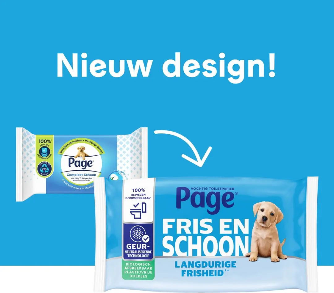 Page Vochtig Toiletpapier 456 Vel - 12 Rollen - afbeelding 2 van 6