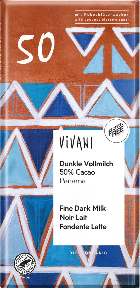 Vivani Melk Dark Milk Chocoladereep 80g