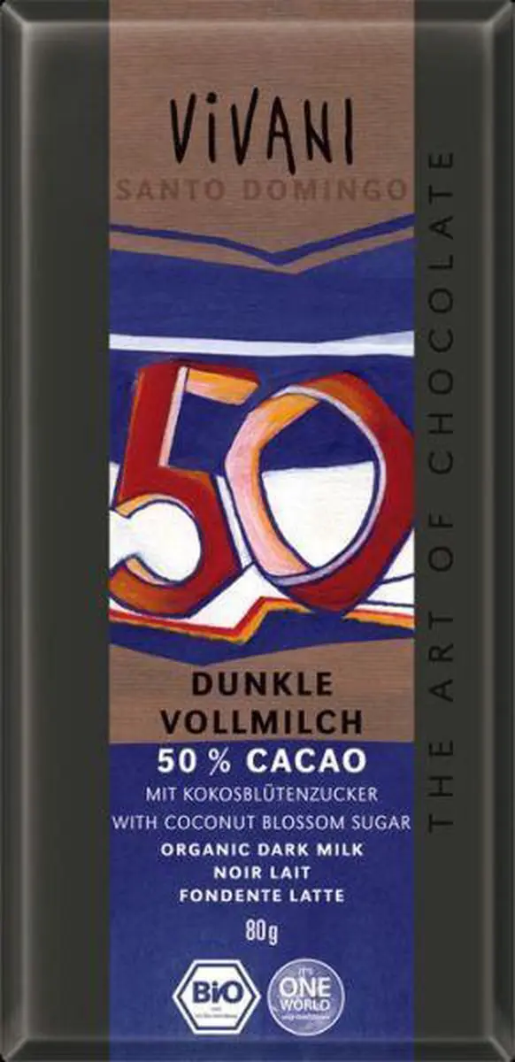 Vivani Melk Dark Milk Chocoladereep 80g - afbeelding 5 van 6