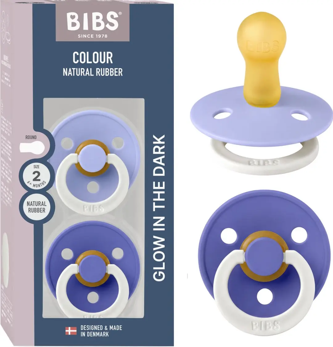 BIBS Colour Glow Fopspeen 6-18 Mnd