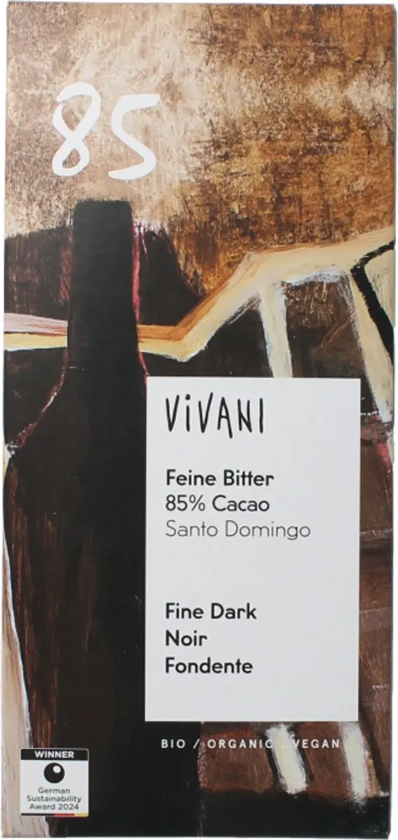 Vivani Fine Dark 85% Cacao Santo Domingo Bio 80g