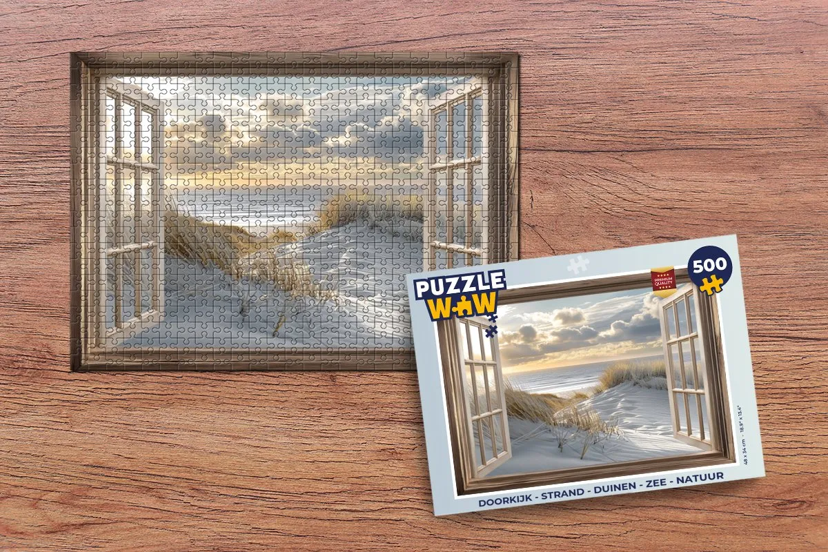 PuzzleWow Strand Legpuzzel 500 Stuks - Duinen & Zee