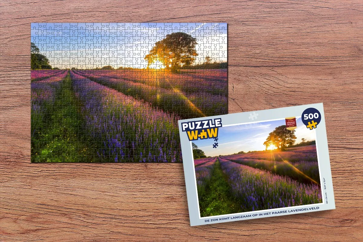 PuzzleWow Legpuzzel De zon komt langzaam op - 500 Stuks - Multicolor