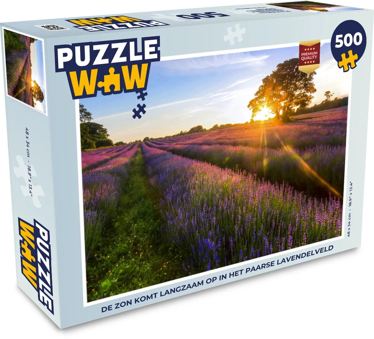 PuzzleWow Legpuzzel De zon komt langzaam op - 500 Stuks - Multicolor