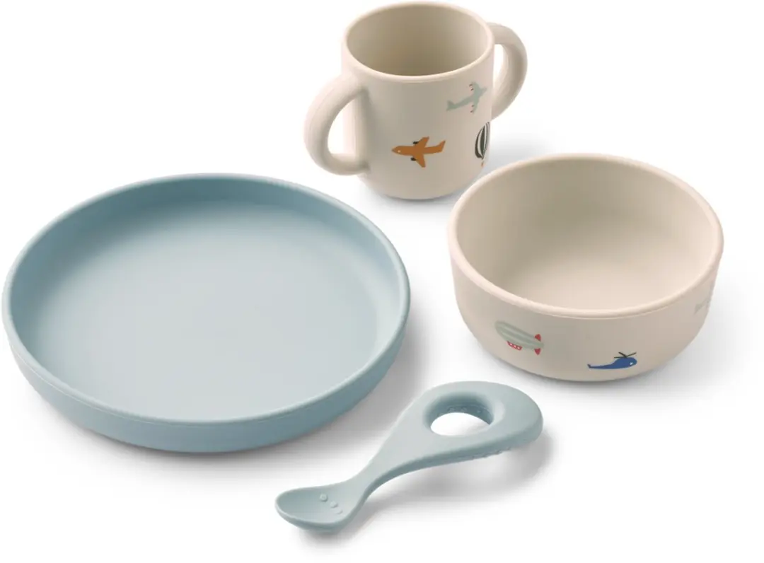 Liewood Kinderservies Set Vivi Aviator Ecru