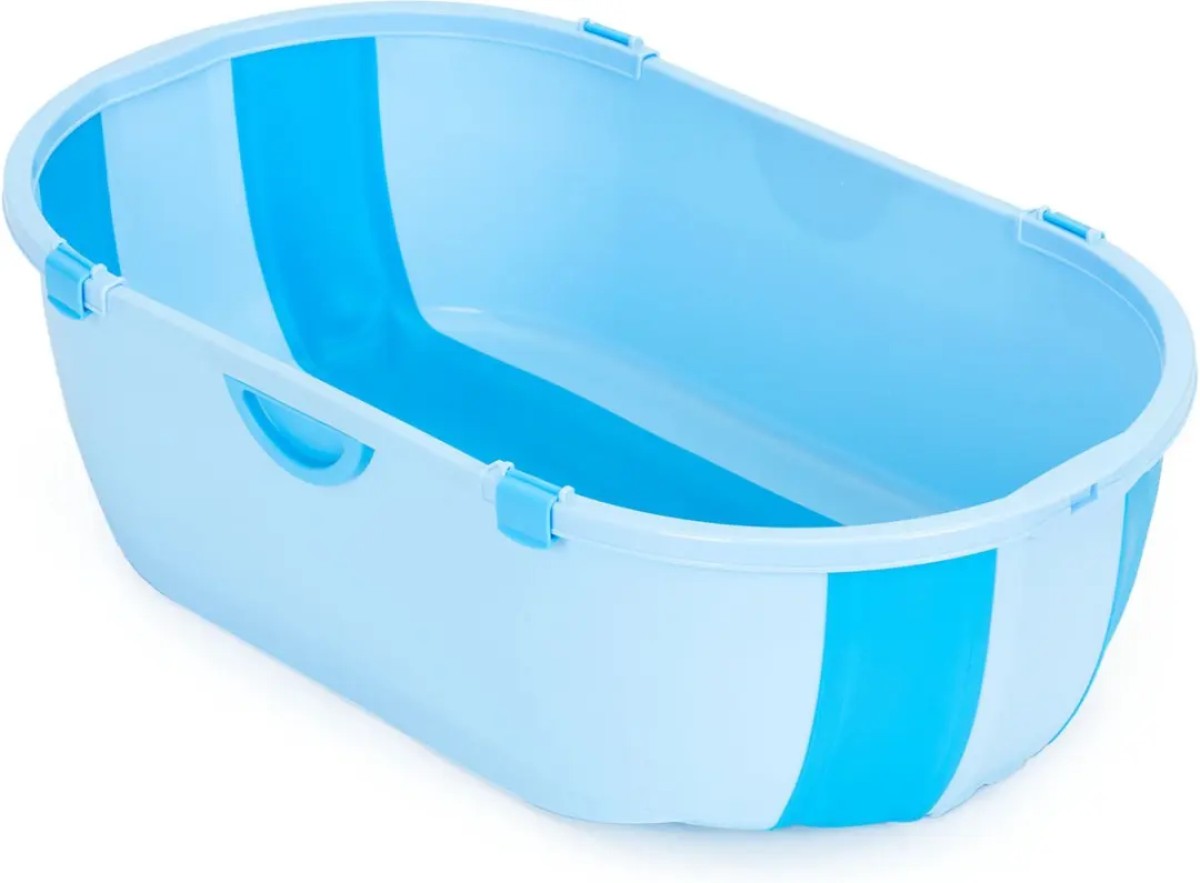 EcoToys Opvouwbaar Babybad 79x45x23,5cm - Aftapplug - Blauw - afbeelding 5 van 5