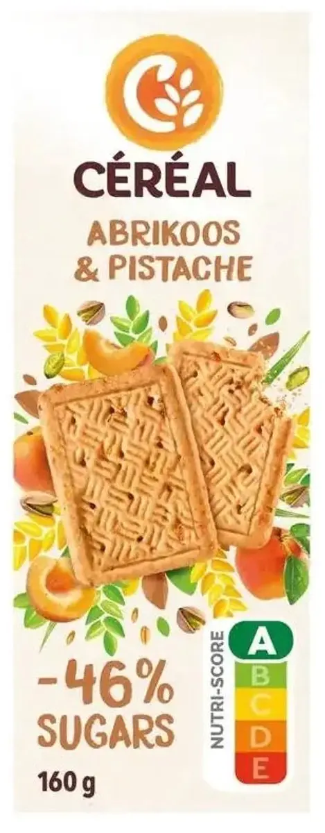 Cereal Koekjes Abrikoos-Pistache 160g