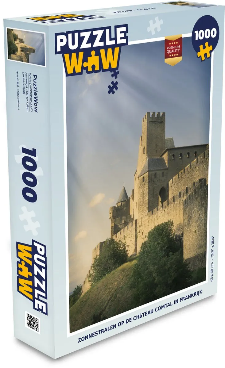 PuzzleWow Carcassonne Legpuzzel 1000 Stuks - Multicolor