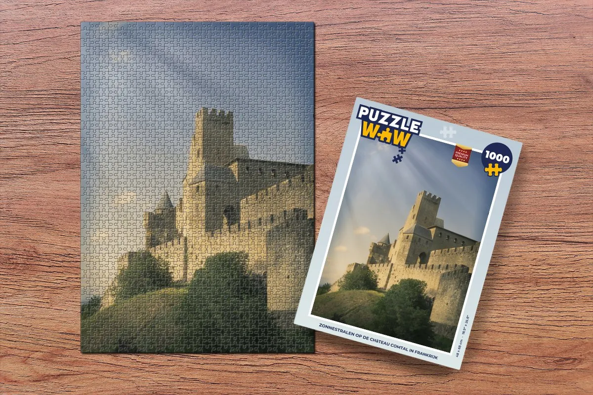 PuzzleWow Carcassonne Legpuzzel 1000 Stuks - Multicolor