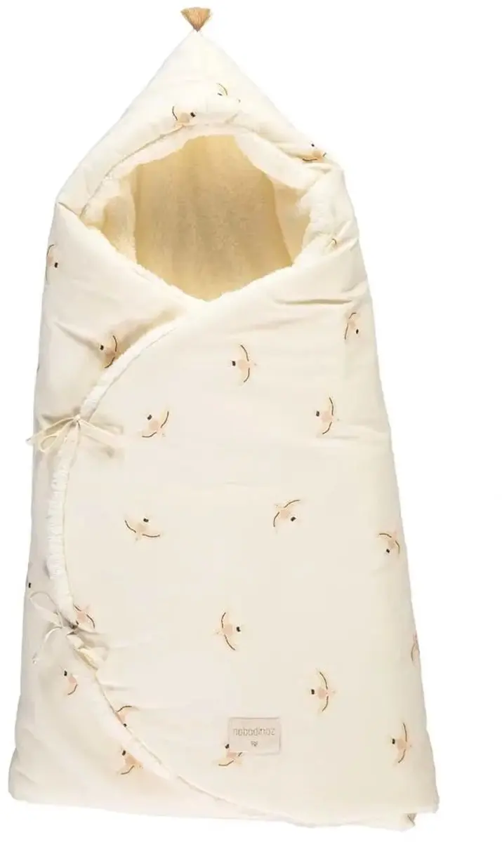 Nobodinoz kinderwagenzak "Cosy" Haiku vogels