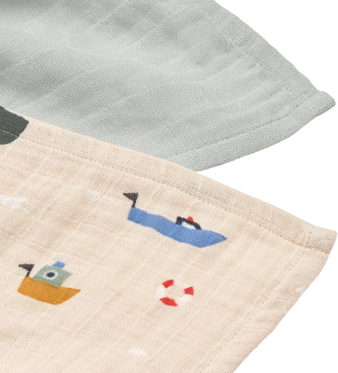 Liewood Lewis Muslin Doek 2-Pack - Sailing / Dove Blue Mix - afbeelding 3 van 3