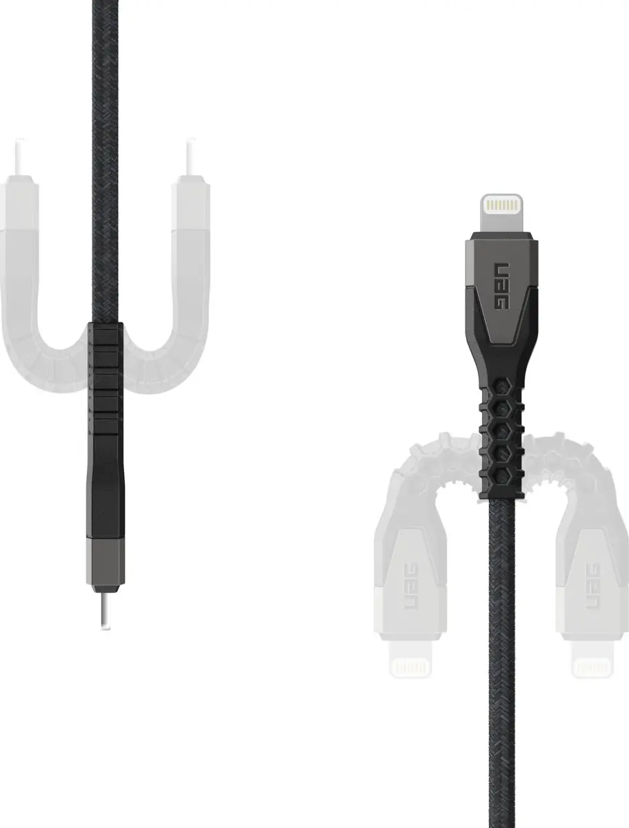 Urban Armor Gear Robuuste USB-C Kabel 30W 1,5m - Transparent - afbeelding 2 van 6