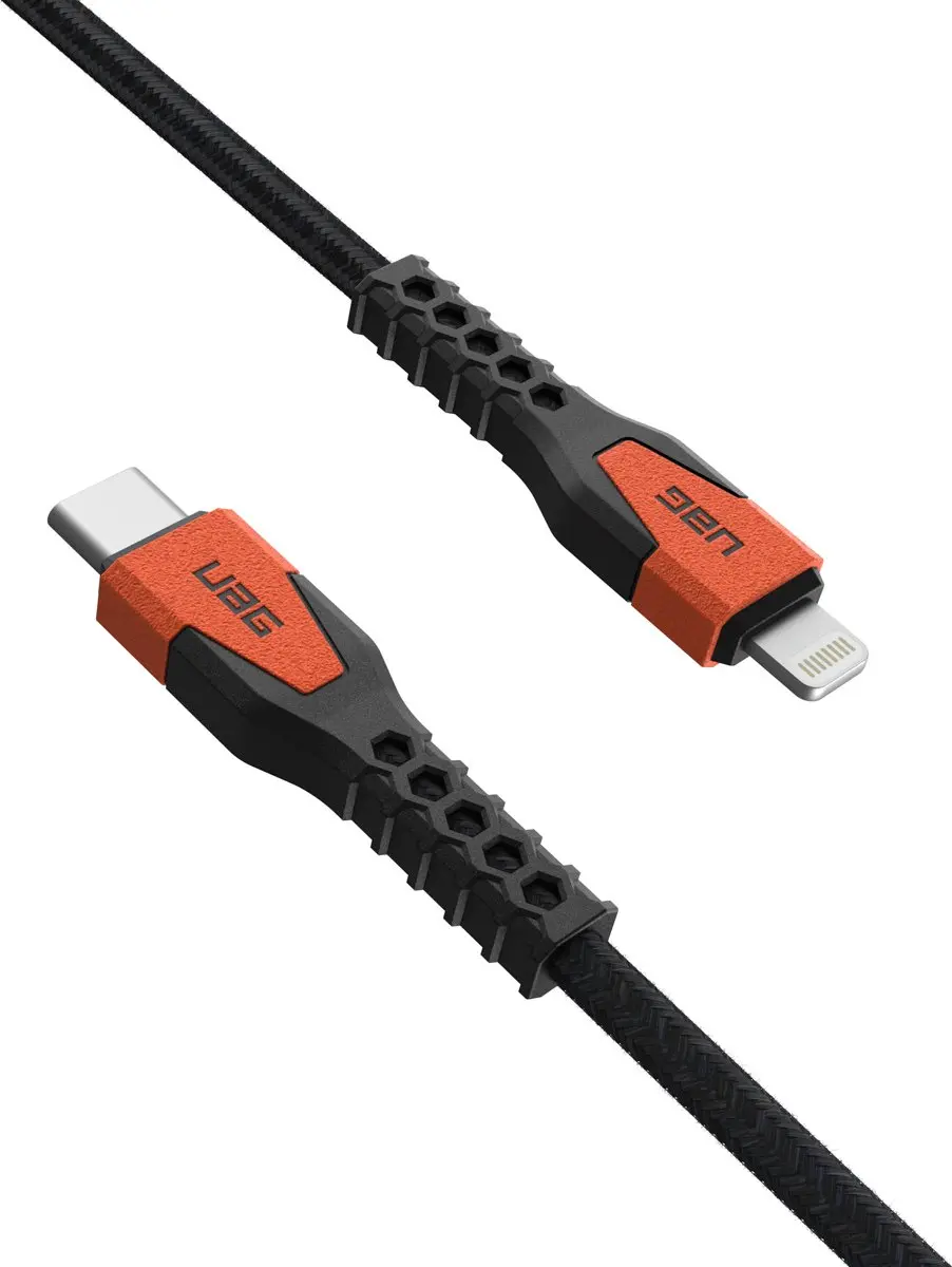 Urban Armor Gear Kevlar Core USB-C Lightning Kabel 30W 1.5m - Oranje - afbeelding 3 van 6