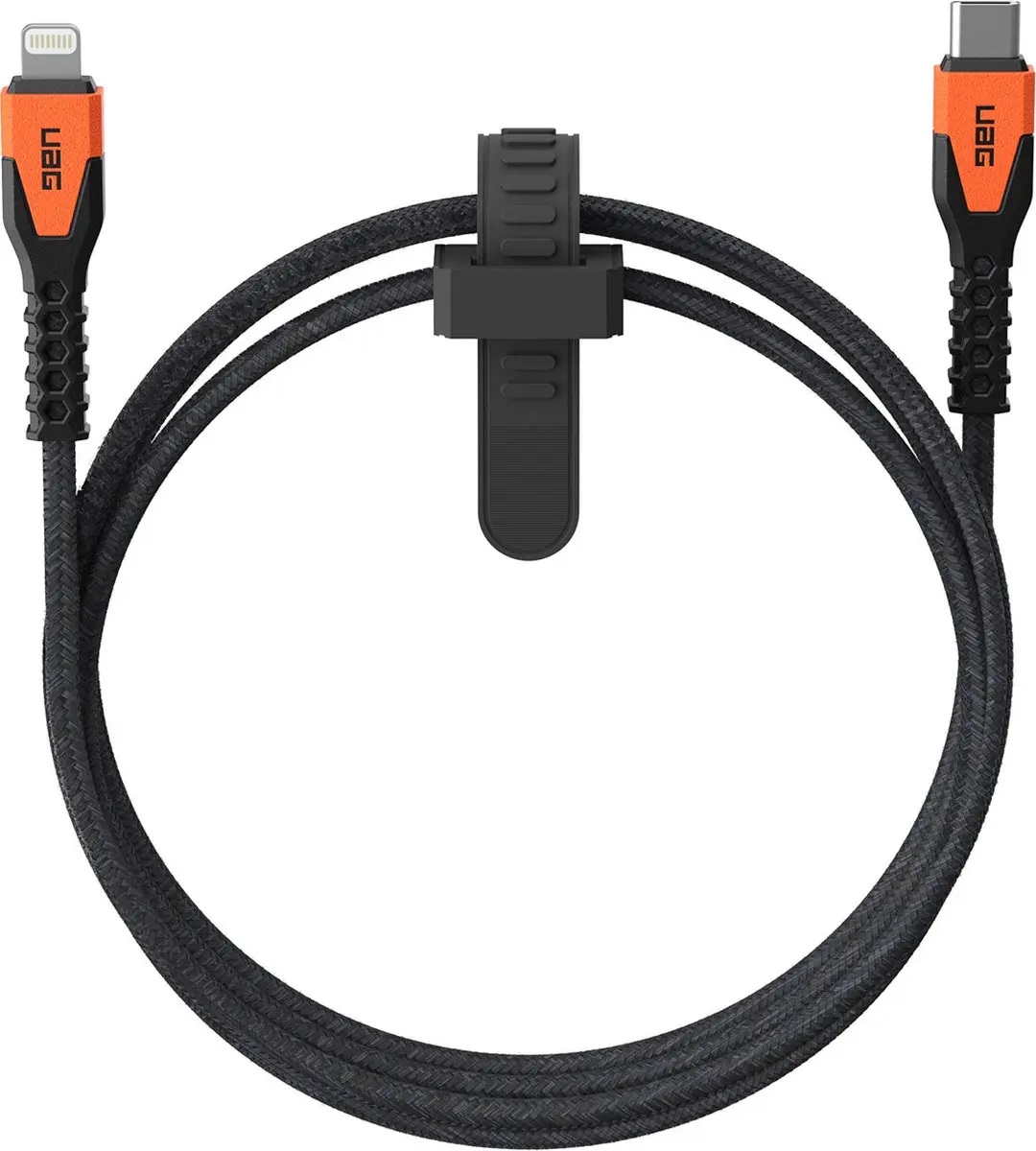 Urban Armor Gear Kevlar Core USB-C Lightning Kabel 30W 1.5m - Oranje - afbeelding 4 van 6
