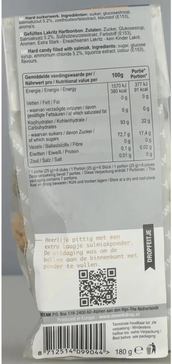 MEENK Salmiak Bollen 180g - afbeelding 6 van 6