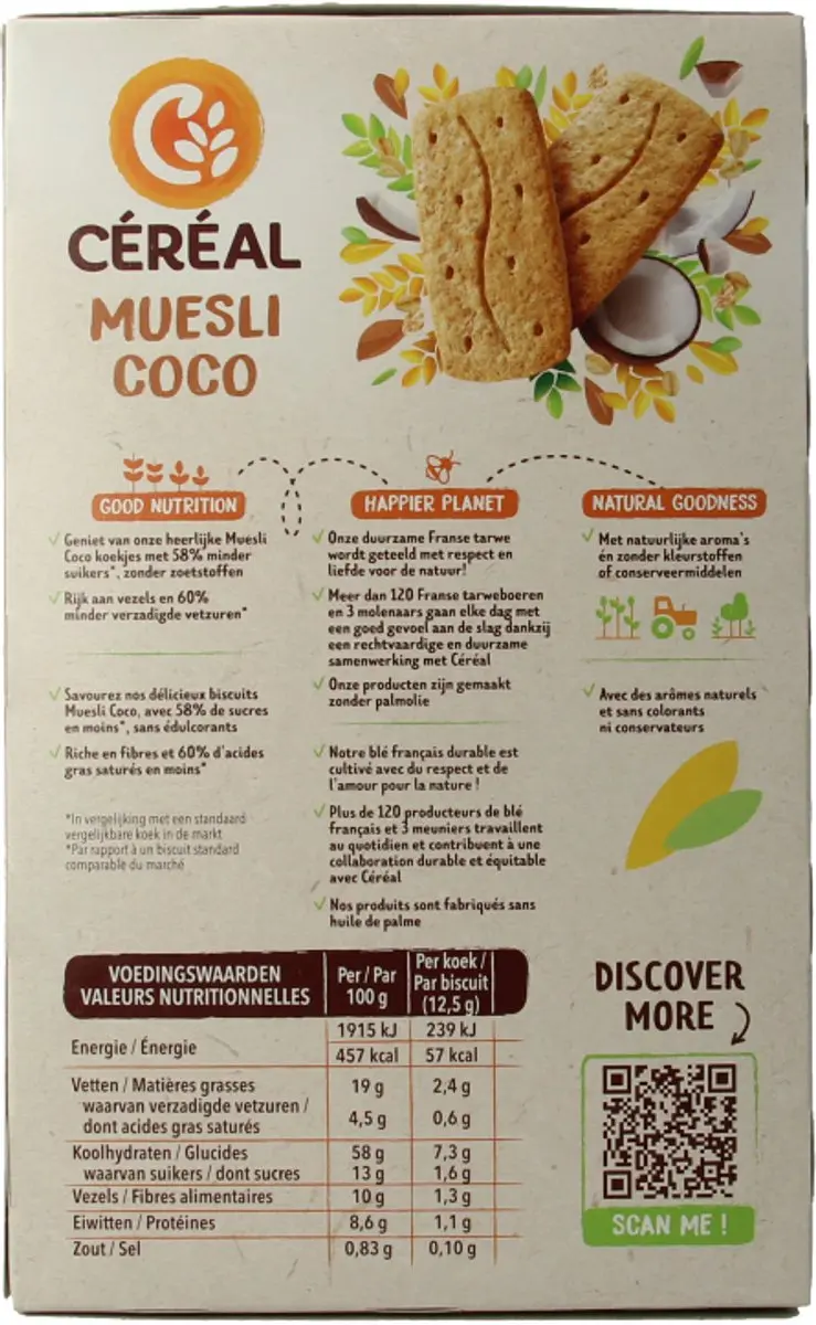 Cereal Muesli en Kokos Koeken 200g - afbeelding 6 van 6