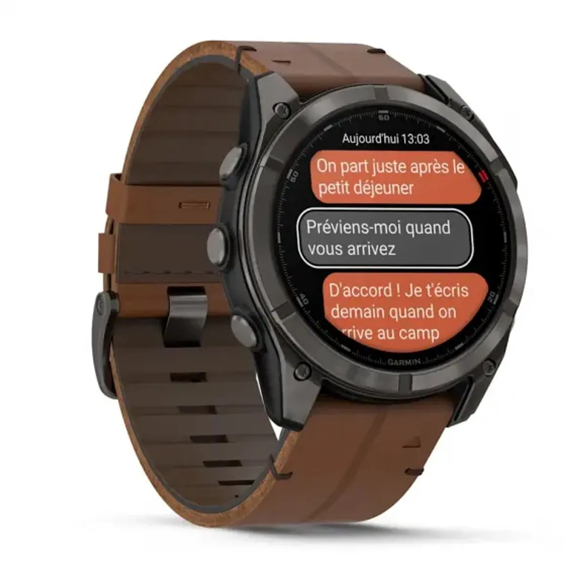 Garmin fēnix 8 Pro Smartwatch 51mm - Zwart/Bruin - afbeelding 2 van 6