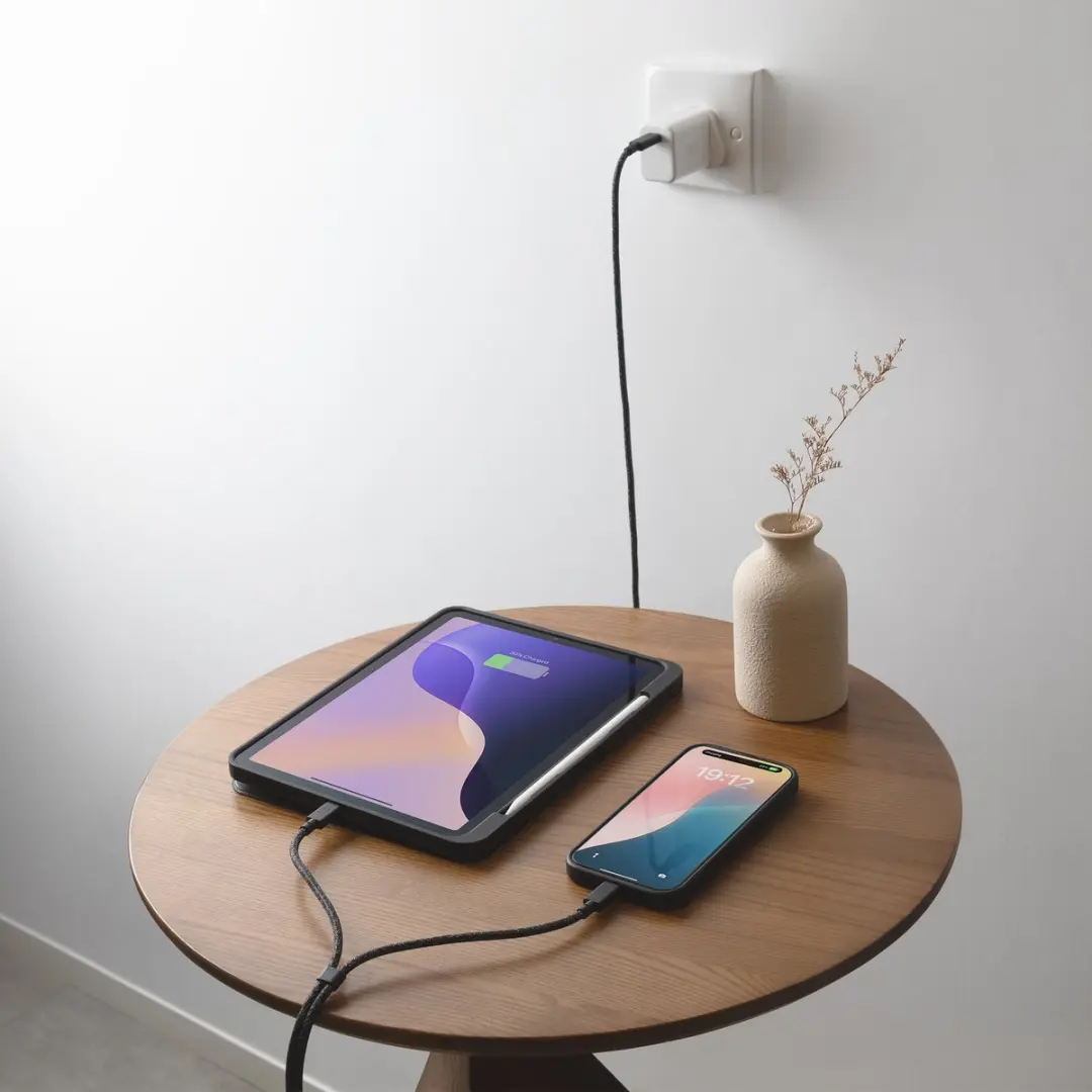 Native Union Belt Cable USB-C naar 2x USB-C 2M 140W - Zwart