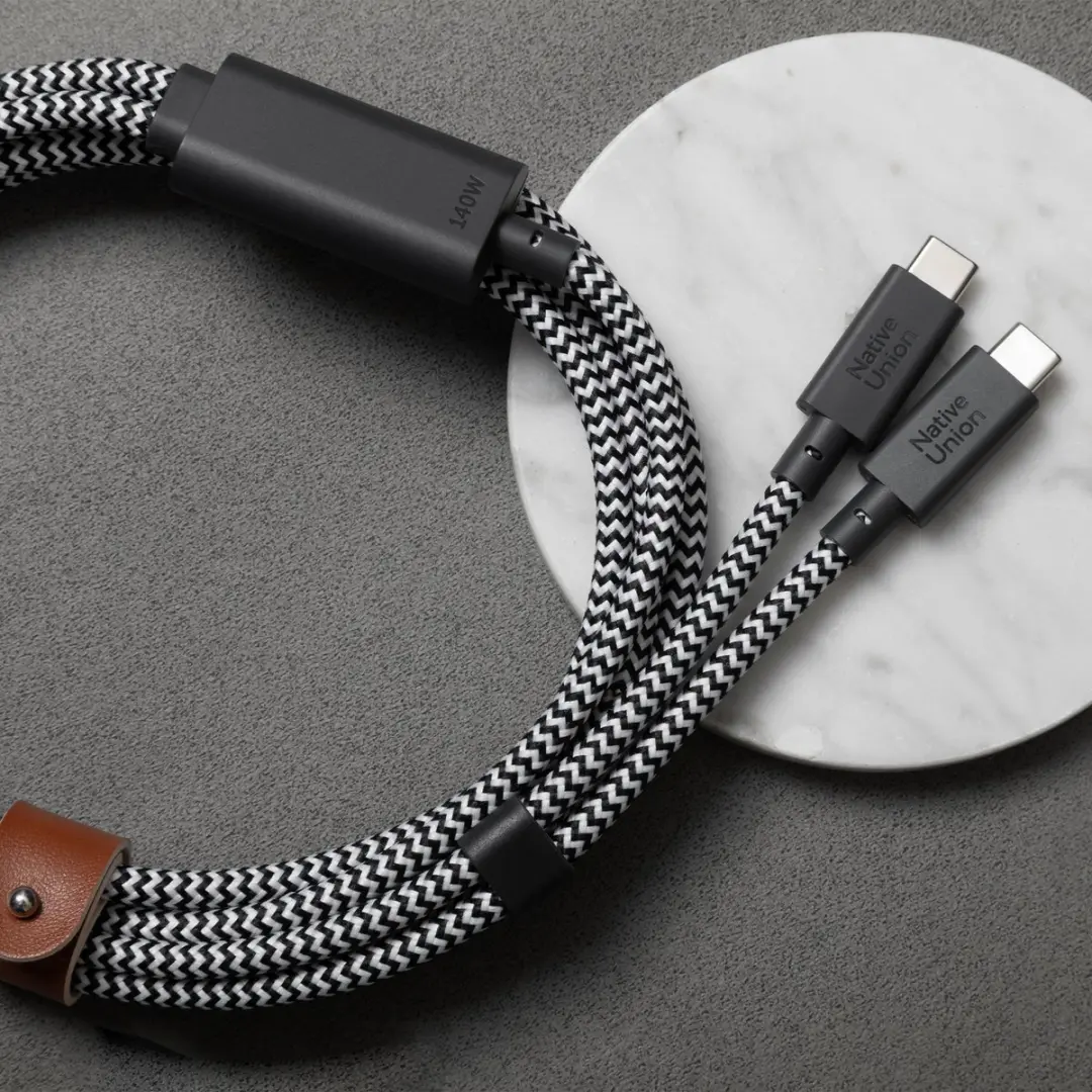 Native Union Belt Kabel C Naar 2C 140W - Zebra