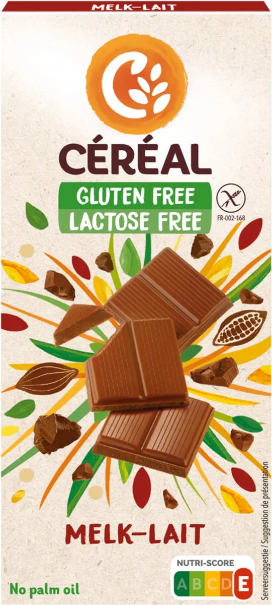 Cereal Melkchocolade Tablet - 100g - Glutenvrij & Lactosevrij - afbeelding 4 van 6
