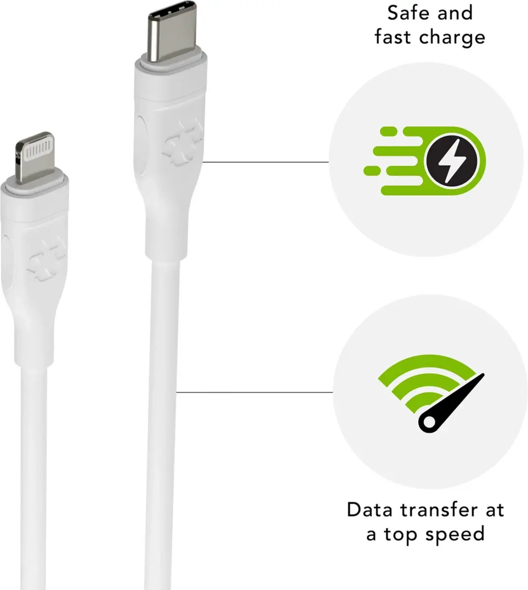 dbramante1928 Re-Charge USB-C naar Lightning Oplader 1,2m - Wit