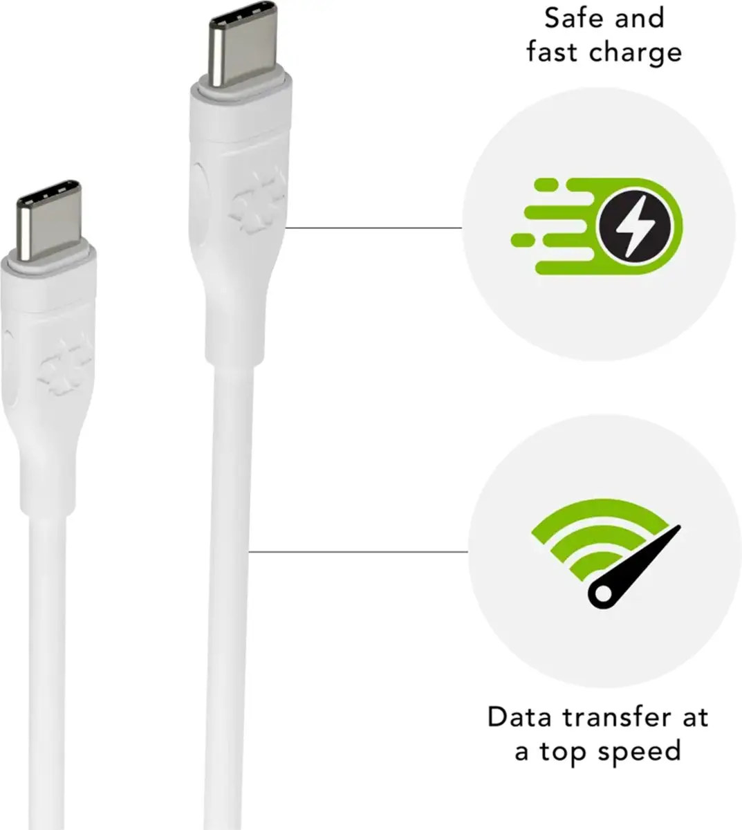 dbramante1928 Re-Charge USB-C Oplaadkabel 100W 1,2m - Wit