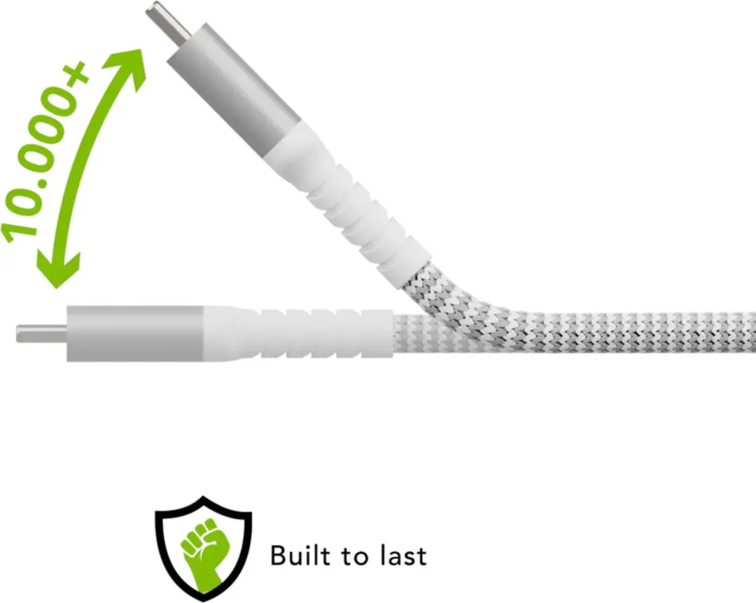 dbramante1928 Re-Charge USB-A naar Lightning Oplaadkabel 2,5m - Wit