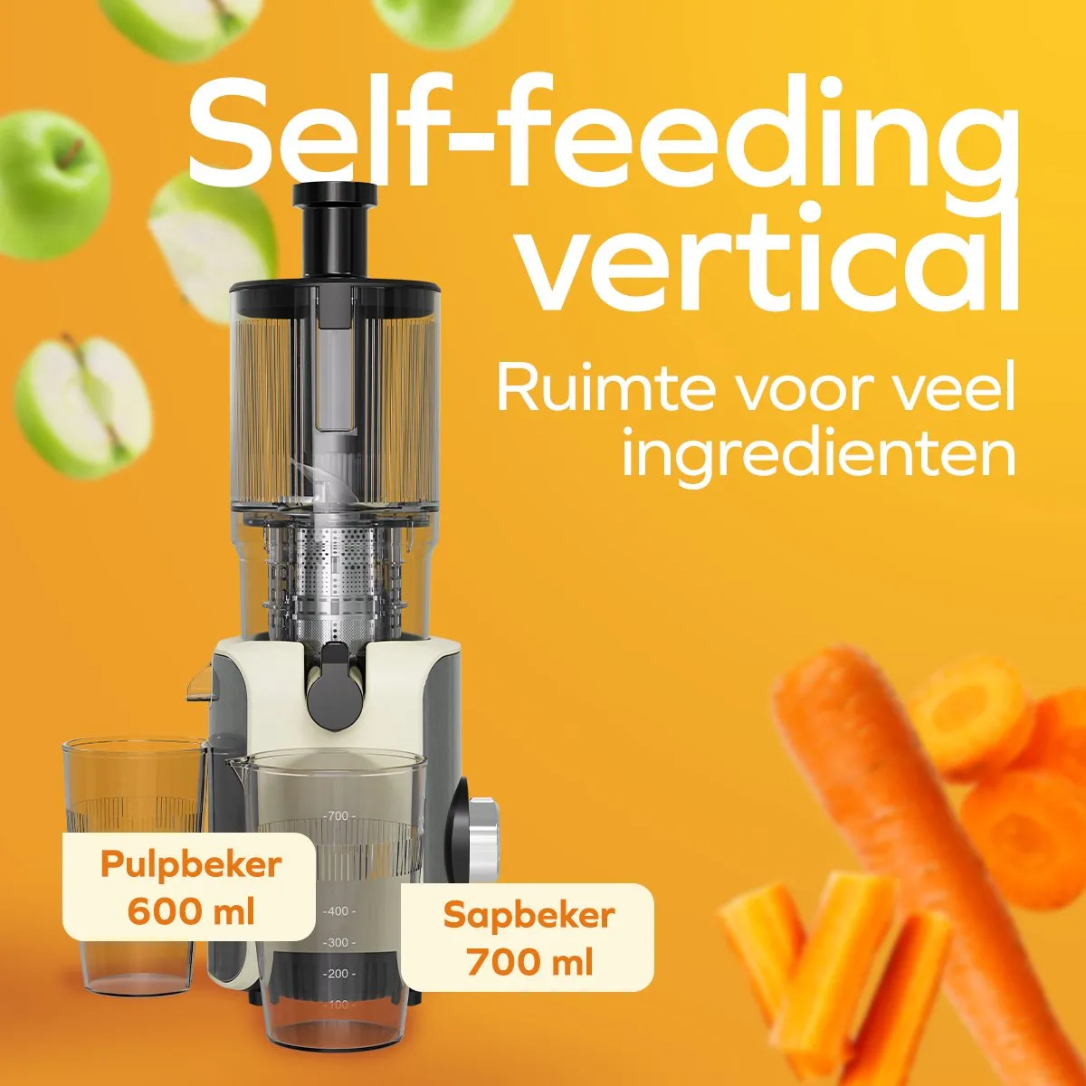 KitchenBrothers KB1004153 Slowjuicer - 750ml - Champagne