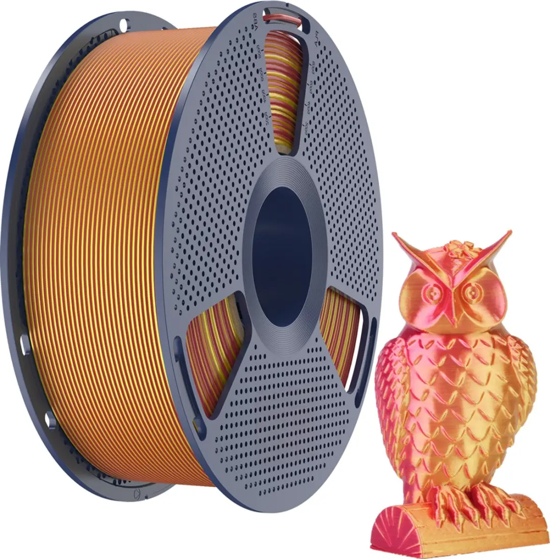 SUNLU PLA+ Silk Dual Color Rood Goud Filament 1,75mm