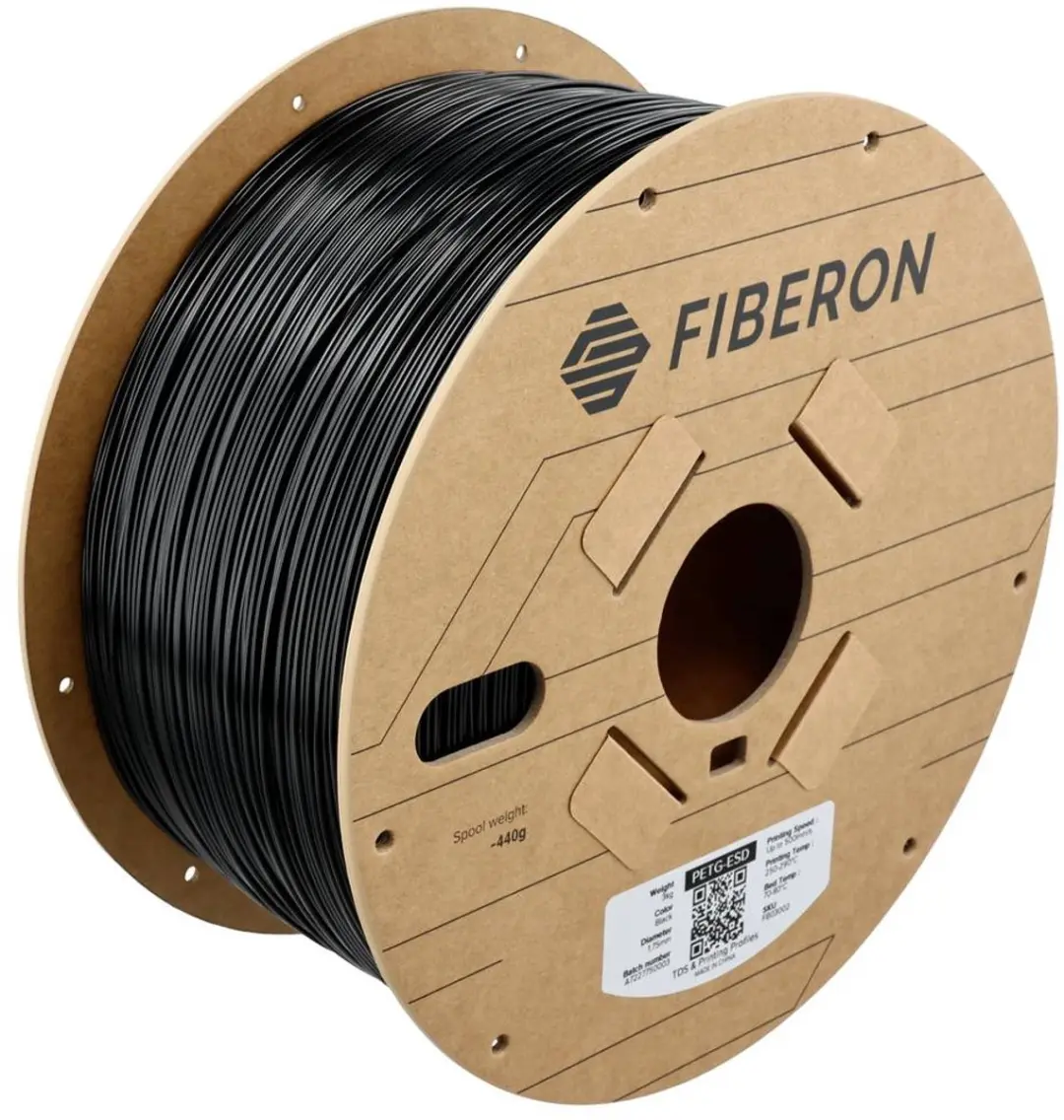 Polymaker Fiberon PETG-ESD Filament 1.75mm 3000g - Zwart