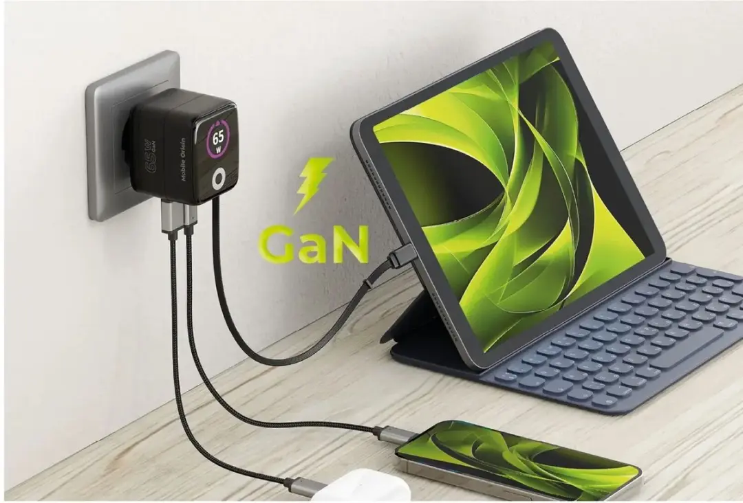 Mobile Origin 65W GaN DisplayLader USB-C - Transparent