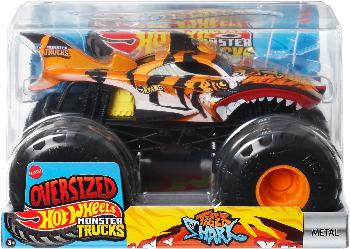 Hot Wheels Grote Monstertrucks Tijgerhaai JDR02 - afbeelding 6 van 6