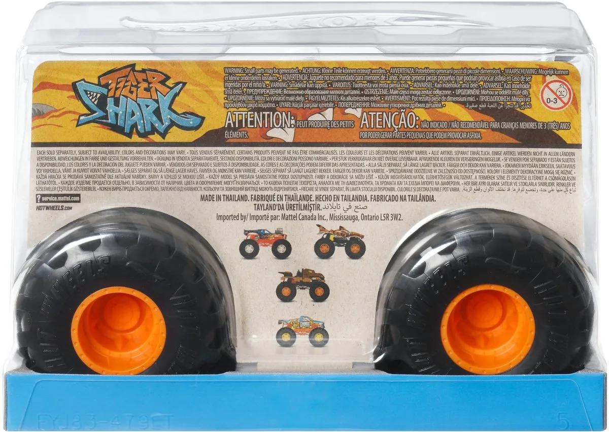 Hot Wheels Grote Monstertrucks Tijgerhaai JDR02