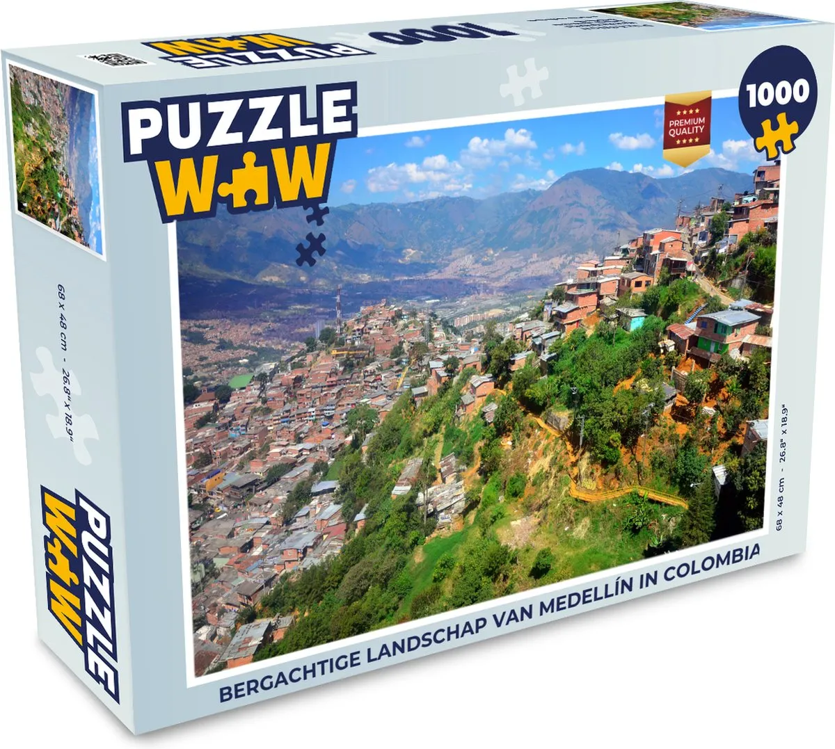 PuzzleWow Medellín Legpuzzel 1000 Stuks - Multicolor