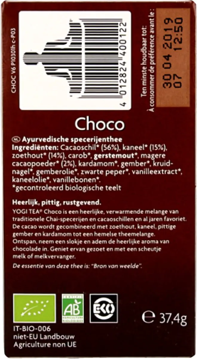 Yogi Tea Choco Bio Kruidenthee 17 Stuks