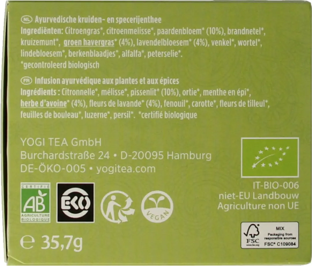 Yogi Tea PH Balance Bio Kruidenthee 17 Stuks
