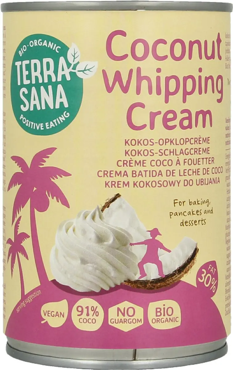 Terrasana Bio Kokosmelk Slagroom 400ml