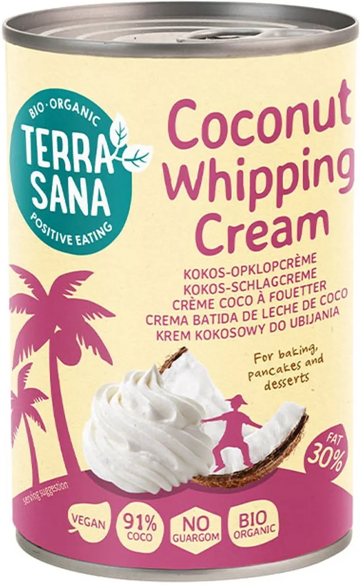 Terrasana Bio Kokosmelk Slagroom 400ml
