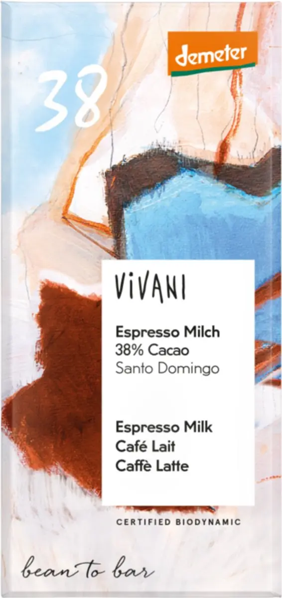 Vivani Chocolade Demeter Melk Espresso 90g
