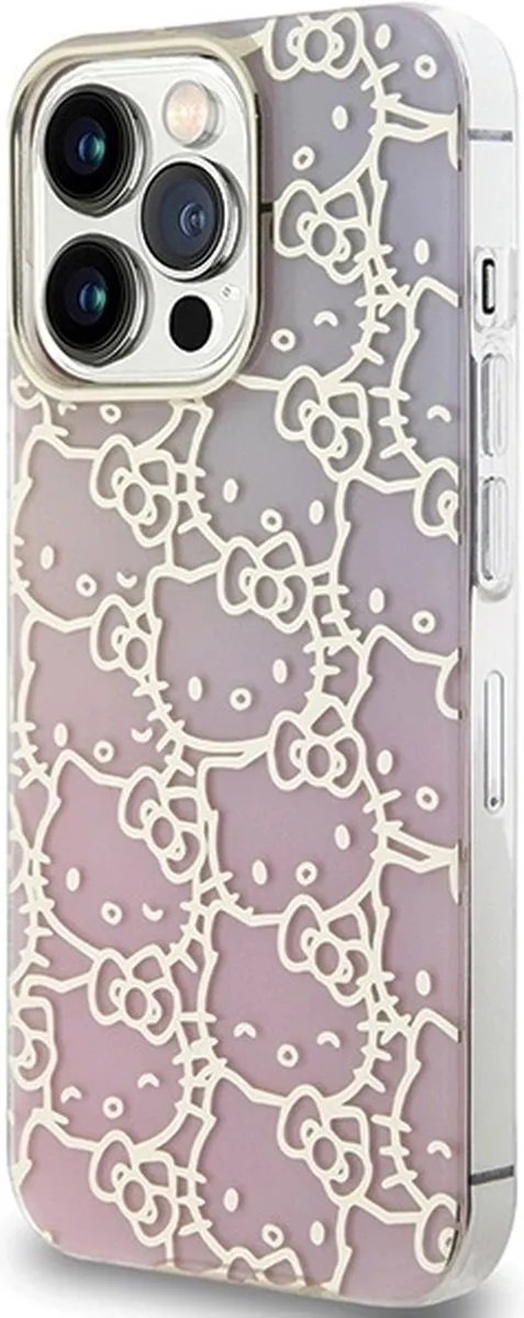 Hello Kitty IML Gradient Crowded Kitty Headcase iPhone 13 - Roze
