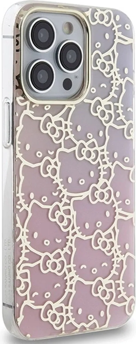 Hello Kitty IML Gradient Crowded Kitty Headcase iPhone 13 - Roze