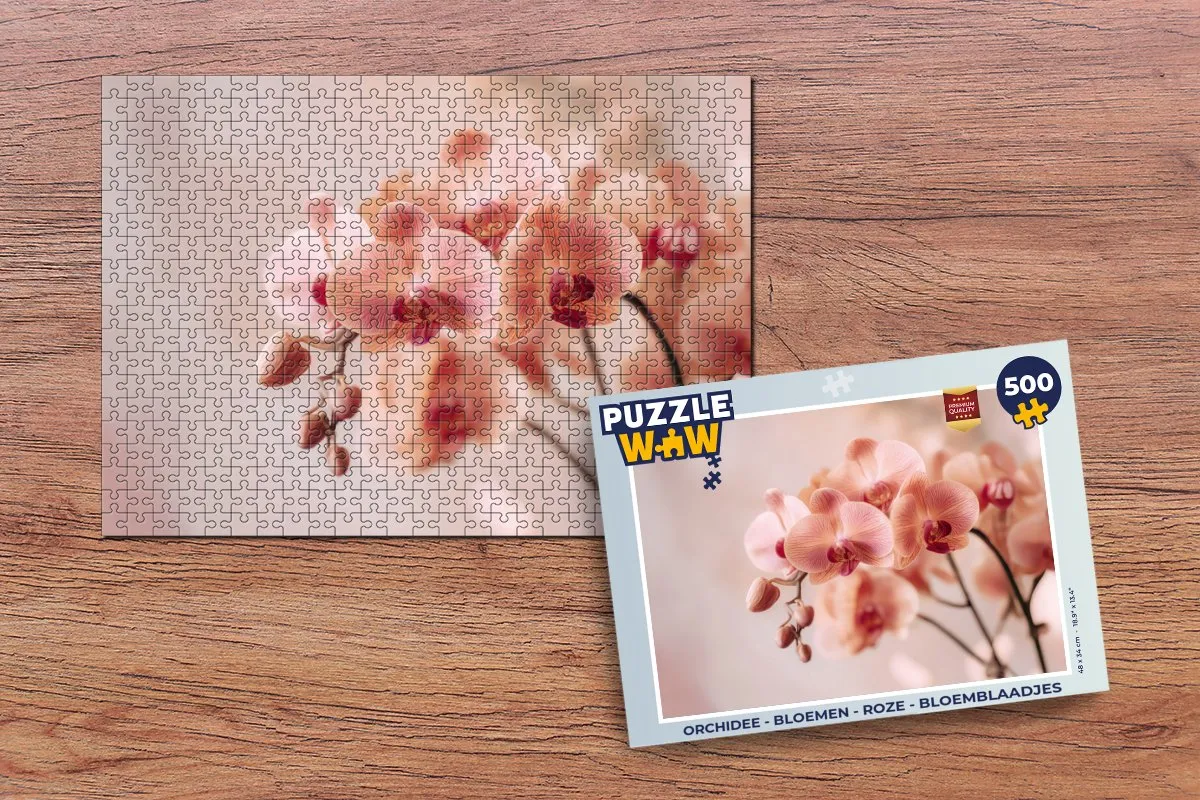 PuzzleWow Orchidee Legpuzzel 500 Stuks - Roze